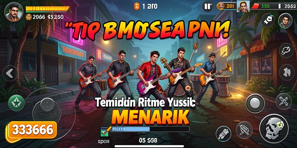 Tampilan gameplay menarik dari aplikasi 333666 dengan koleksi lagu seru.