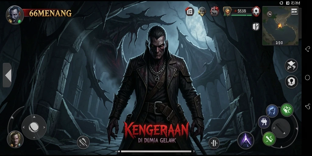 Tangkapan layar gameplay menampilkan suasana Horror yang mendalam.