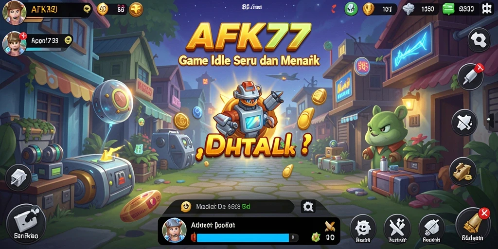 Tampilan gameplay AFK77 yang menarik dan seru dalam genre Idle.
