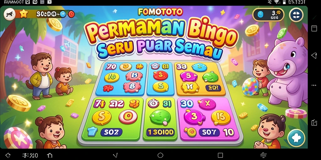 Tampilan gameplay menarik dari FOMOTOTO yang menggambarkan keseruan Bingo.