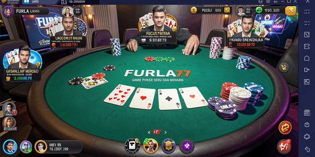 Tampilan gameplay Poker yang menarik dan penuh aksi.
