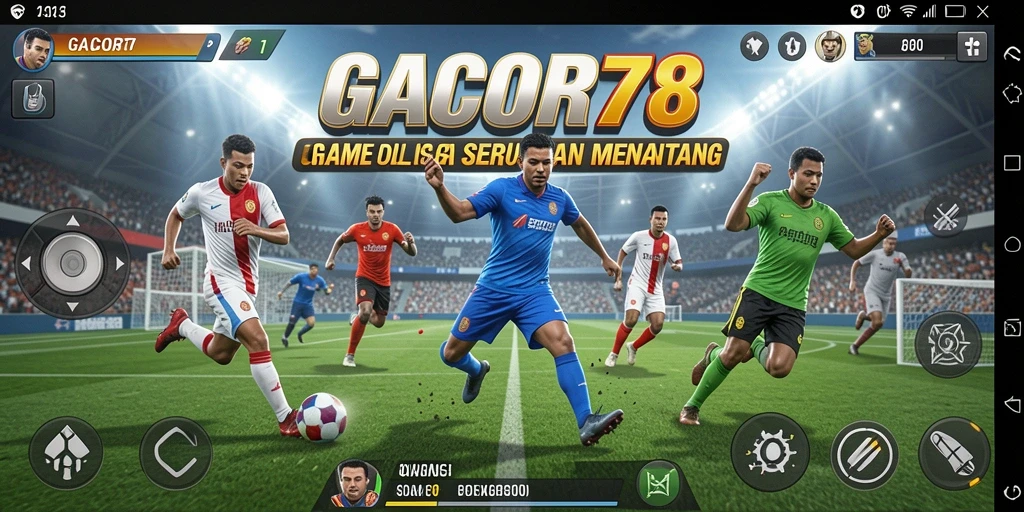 Tampilan gameplay GACOR78 dengan aksi olahraga seru.