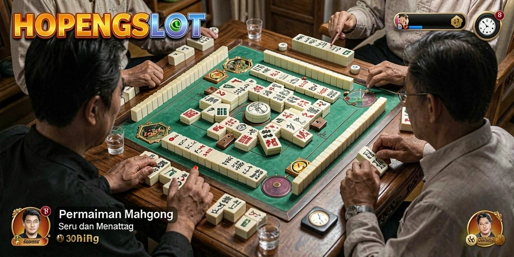 Tampilan gameplay seru HOPENGSLOT dengan grafis Mahjong yang menarik.