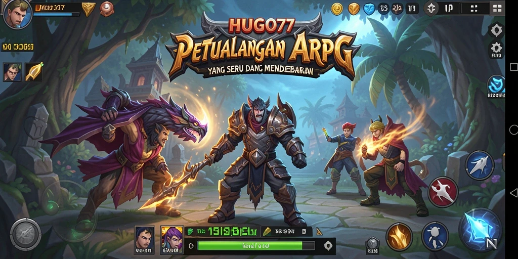 Tampilan gameplay HUGO77 yang mendebarkan dan penuh aksi.