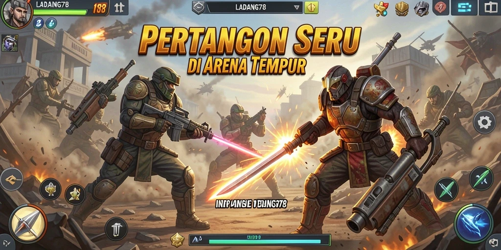 Tampilan gameplay <strong>LADANG78</strong> yang intens dan seru di arena pertarungan.