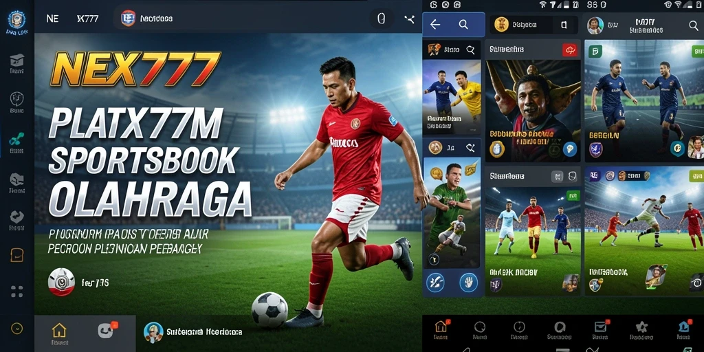 Tampilan utama NEX777 dengan berbagai pilihan taruhan olahraga.