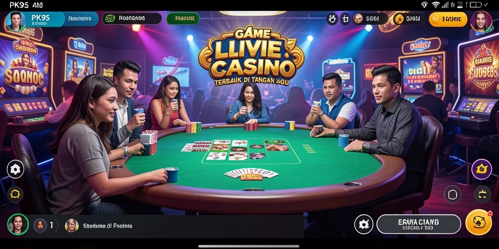 Tampilan live dealer pada game PK95 yang menarik dan interaktif.