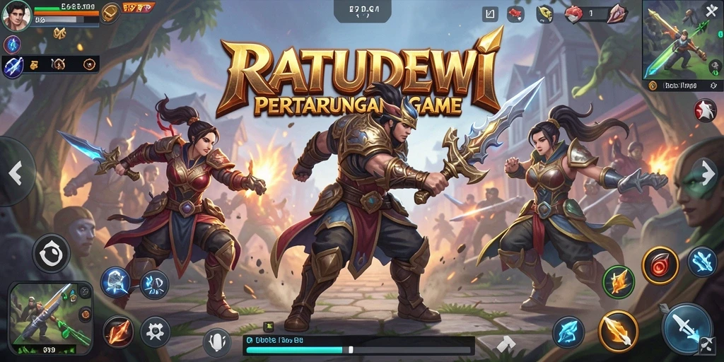 Screenshot gameplay menunjukkan pertarungan intens antar karakter dalam RATUDEWI.