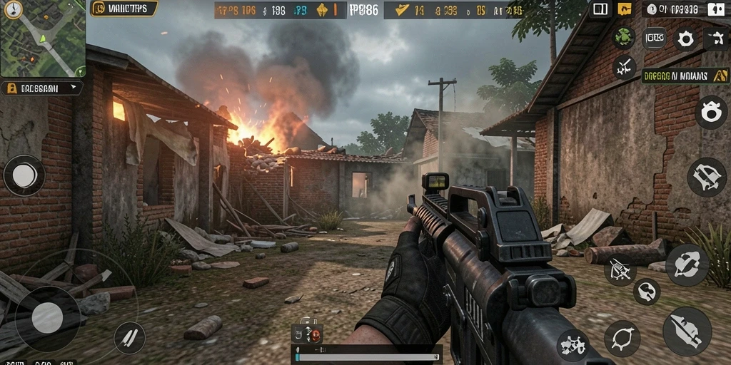 Tampilan gameplay menarik dalam RP886 dengan pertempuran seru.