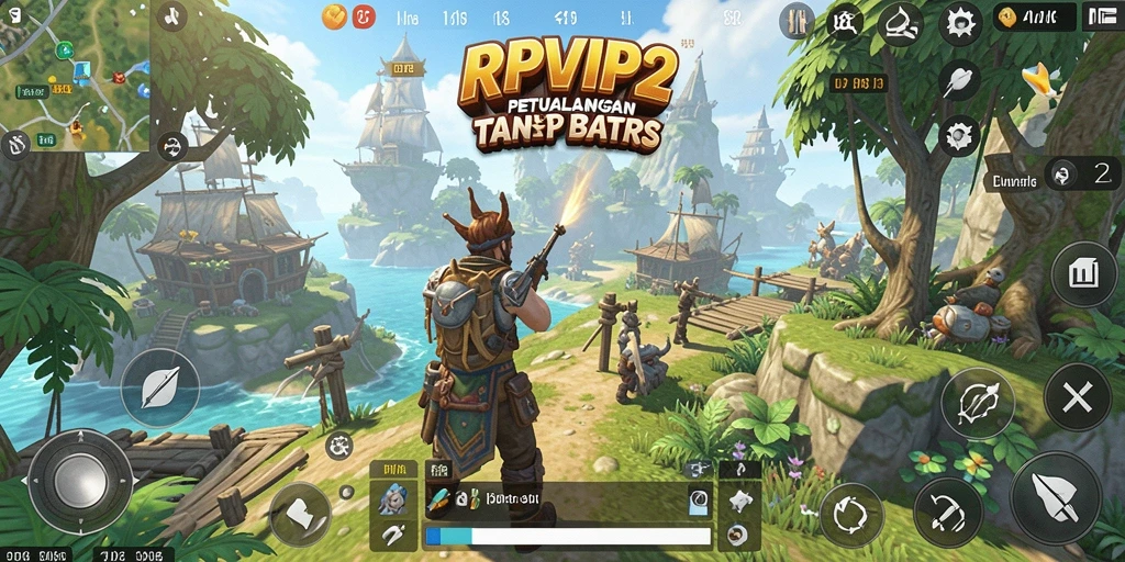 Tampilan gameplay menakjubkan dalam dunia terbuka RPVIP2.
