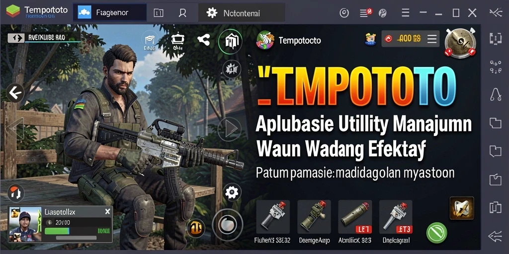 Tampilan utama TEMPOTOTO dengan fitur pengaturan waktu.