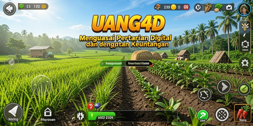 Screenshot gameplay UANG4D menampilkan aktivitas bertani yang seru dan interaktif.