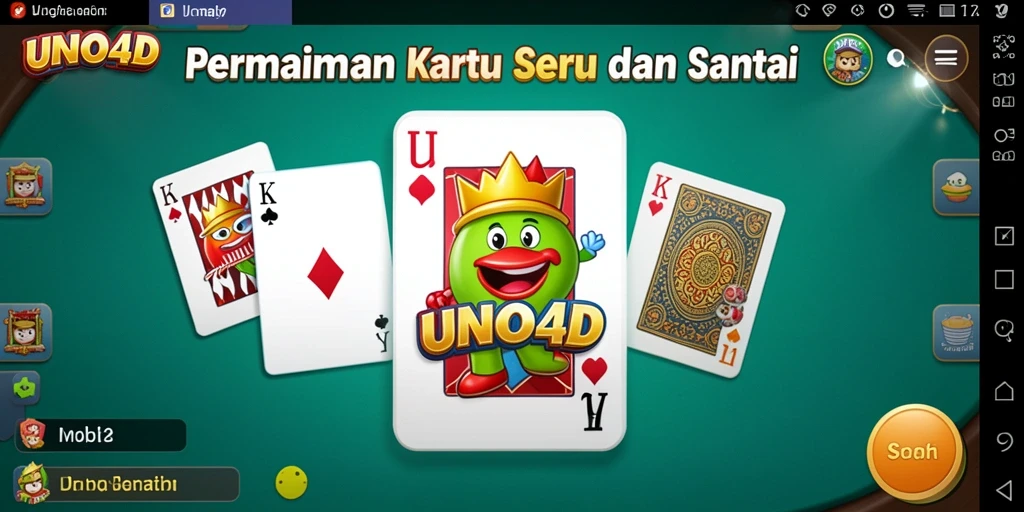Screenshot utama menunjukkan keseruan bermain kartu dalam <strong>UNO4D</strong> dengan teman-teman.