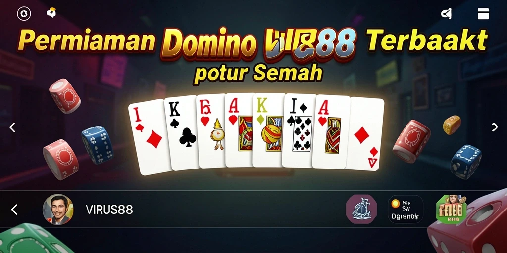 Screenshot gameplay VIRUS88 yang menampilkan keseruan bermain Domino.