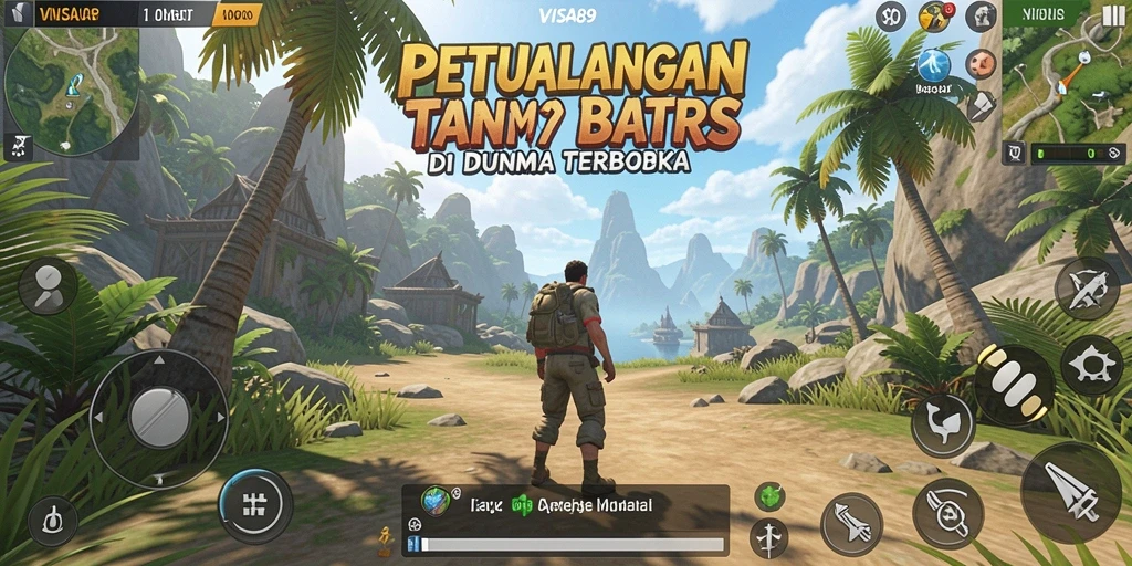 Screenshot utama menunjukkan penggambaran dunia terbuka yang realistis dan menarik.