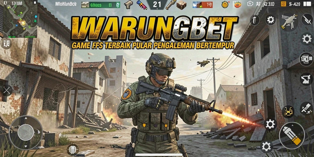 Screenshot gameplay intens dari pertempuran di WARUNGBET.